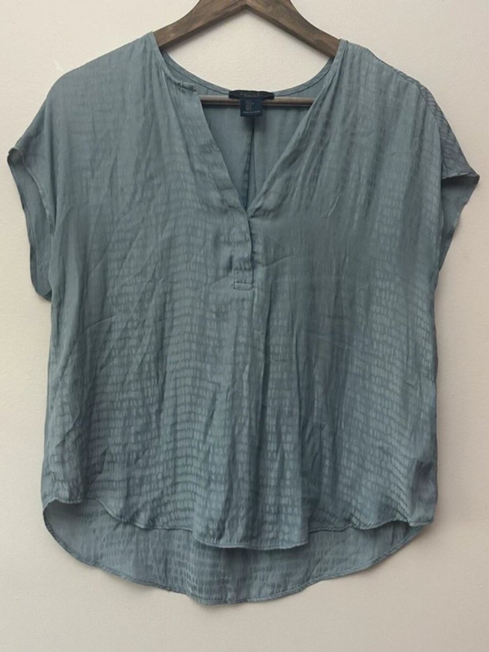 Rachel Roy Grey Patterned Blouse Size Small